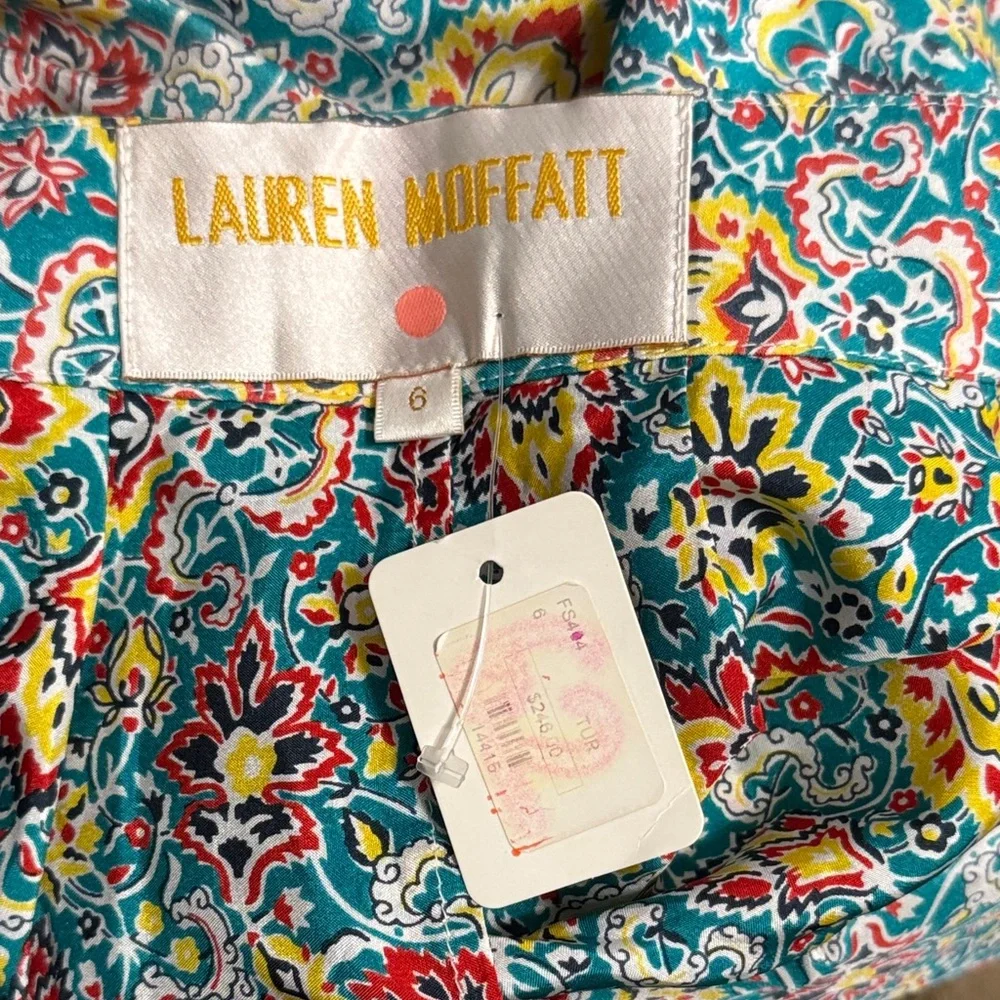 💙💖Lauren Moffatt‎ Anthropologie Floral Silk Shorts Bohemian Maximalist Resort